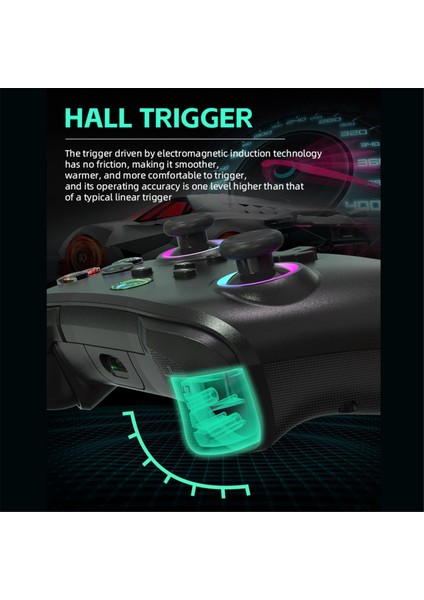 Programlanabilir Turbo Fonksiyonlu Hall Tetikleyicili Kablosuz Oyun Konsolu (Yurt Dışından)