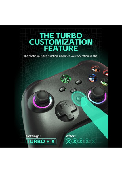 Programlanabilir Turbo Fonksiyonlu Hall Tetikleyicili Kablosuz Oyun Konsolu (Yurt Dışından)