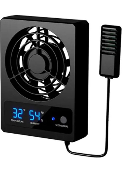 LED Ekranlı Sürüngen Tankı Için Akıllı Soğutma Fanı Fahrenheit (Yurt Dışından)