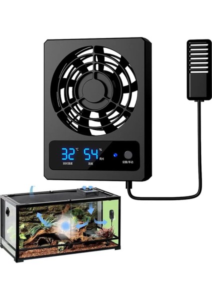 LED Ekranlı Sürüngen Tankı Için Akıllı Soğutma Fanı Santigrat Derece (Yurt Dışından) modelleri