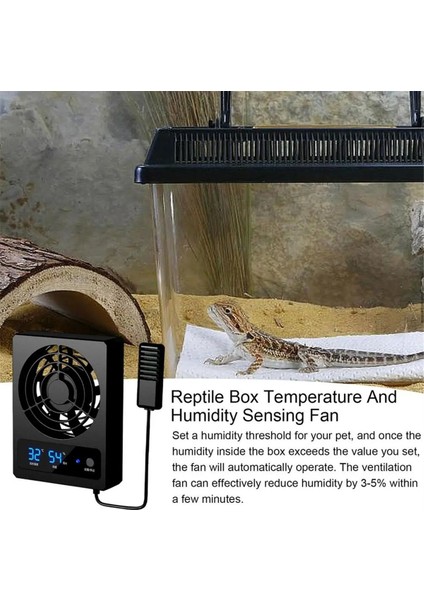 LED Ekranlı Sürüngen Tankı Için Akıllı Soğutma Fanı Santigrat Derece (Yurt Dışından) fırsatları