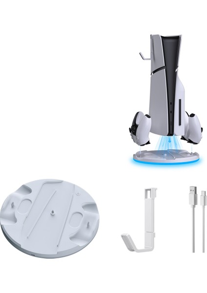 Rbg Işık Saplı Ince Konsol Depolama Istasyonu Şarj Cihazı+Kanca (Yurt Dışından) fırsatları