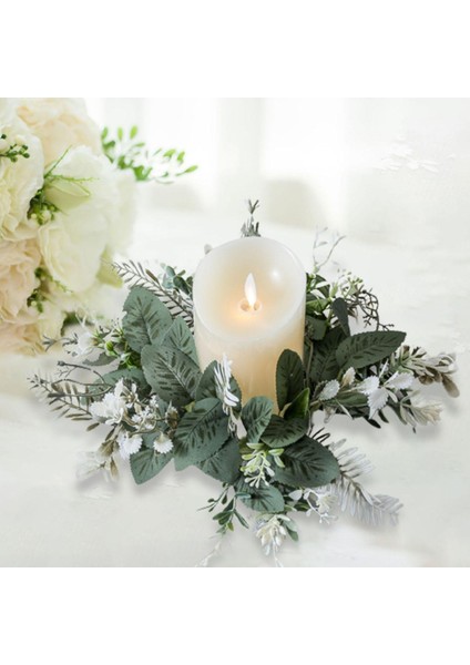 Hassas Çiçek Aranjmanı ile Mum Çelenk (Yurt Dışından) fırsatları