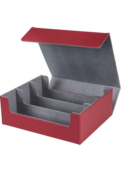 Kart Saklama Kutusu, Ticaret Kartları Için, 1800+ Pu Kart Deste Kutusu, Kırmızı (Yurt Dışından)