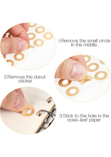 800 Adet Kağıt Delik Takviyesi 14 Inç Kraft ve Şeffaf (Yurt Dışından) indirimleri