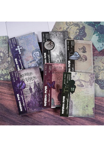 180 Yaprak Antik Cadılar Bayramı Scrapbook Kağıdı Günlük Malzemeleri (Yurt Dışından)