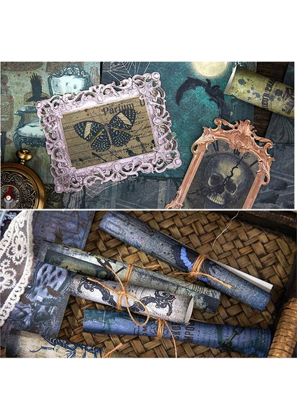 180 Yaprak Antik Cadılar Bayramı Scrapbook Kağıdı Günlük Malzemeleri (Yurt Dışından)