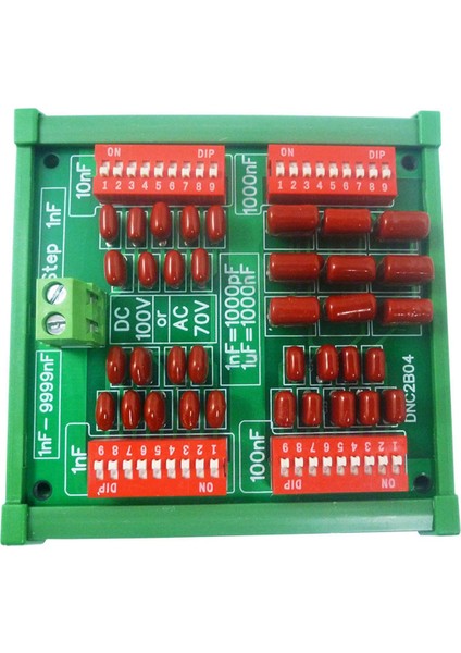 DNC2B04 1nf Ila 9999NF Adım-1nf Programlanabilir Kondansatör Kartı Kasalı (Yurt Dışından)