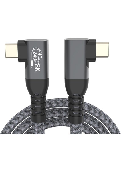 Usb4 Dirsek Tip C Veri Transfer Kablosu USB C PD240W Hızlı Şarj 1m (Yurt Dışından)