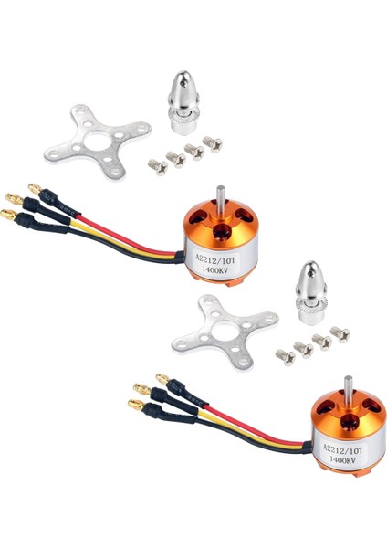 2 Adet 2212 1400KV Fırçasız Outrunner Motor 10T Rc Uçaklar Için (Yurt Dışından)