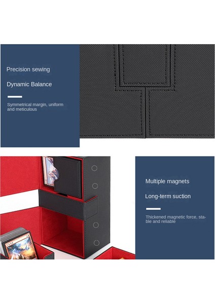 Kart Deste Kutuları 200'DEN Fazla Kart Tutar Taşıma Organizatör Kutusu, Siyah ve Kırmızı (Yurt Dışından) modelleri