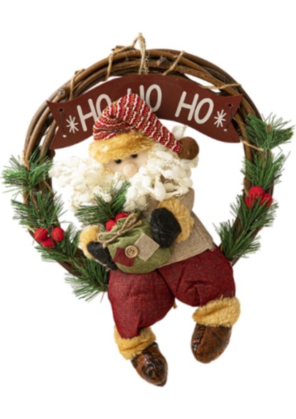 Ön Kapı Noel Çelenk Işılı Süs, Sundurma Parti Açık Noel Baba (Yurt Dışından)