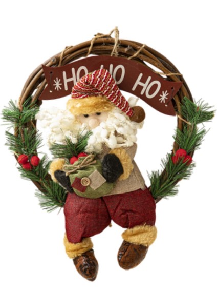 Ön Kapı Noel Çelenk Işılı Süs, Sundurma Parti Açık Noel Baba (Yurt Dışından)
