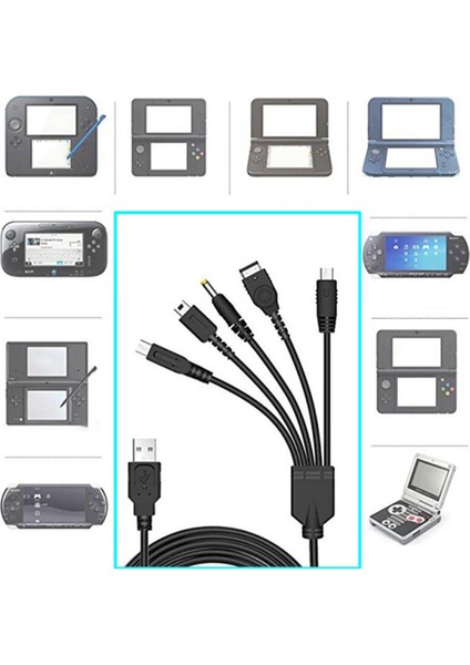 U Yeni 3dsxl Psp Şarj Kablosu Için 5'i 1 Arada Şarj Kablosu (Yurt Dışından) indirimleri