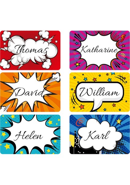 250 Adetrulo Isim Etiketi Çıkartmaları 6 Renk 250 Ofis Için Etiket Çıkartmaları (Yurt Dışından) fiyatları