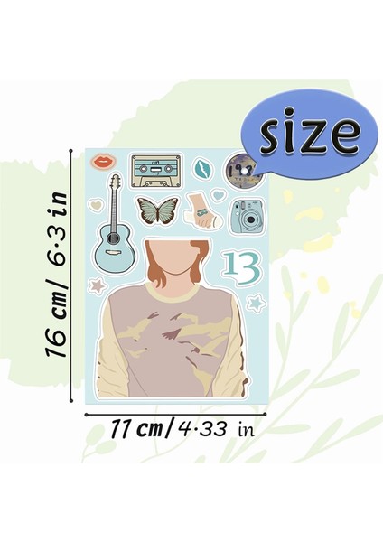 24 Adet Müzik Şarkıcısı Çıkartmaları Bir Yüz Oluşturun - 8 Tasarım (Yurt Dışından) fiyatları