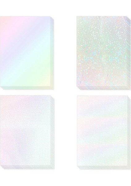 20 Yaprak Holografik Çıkartma Kağıdı A4 Boyutu Vinil Laminasyon Çıkartmaları (Yurt Dışından)