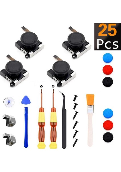 25 Adet Analog Joystick+Tornavida+Joystick Kapak Anahtarı Lite (Yurt Dışından) fiyatları