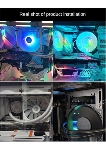 120MM Ram Modülü Soğutma Pompası Radyatör Desteği Beyaz (Yurt Dışından)