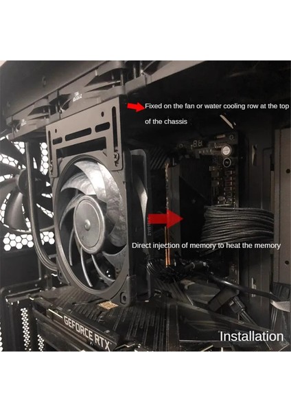 120MM Ram Modülü Soğutma Pompası Radyatör Desteği Beyaz (Yurt Dışından)