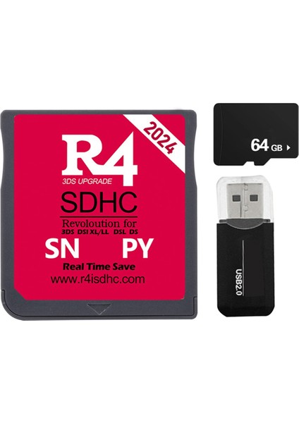 2024 R4 Kart R4 Sdhc Adaptör Flash Kart 64G Dsl Xlll E Için (Yurt Dışından)