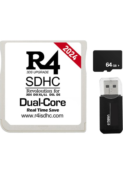 2024 R4 Kart R4 Sdhc Adaptör Flash Kart 64G Dsl Xlll D (Yurt Dışından)