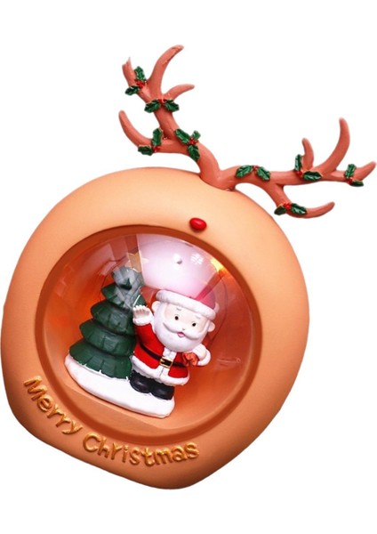 Şömine Yıl Tema Partileri Için Noel Işıklı Dekorasyonu Turuncu Noel Baba (Yurt Dışından) indirimleri