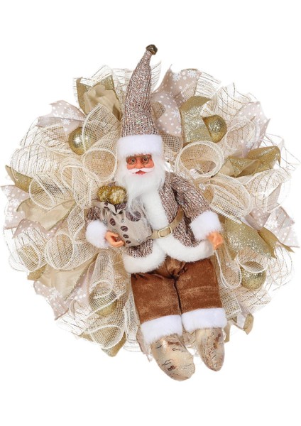 Çelenk Ön Kapı Noel Çelenk Dış Dekor Altın (Yurt Dışından) indirimleri