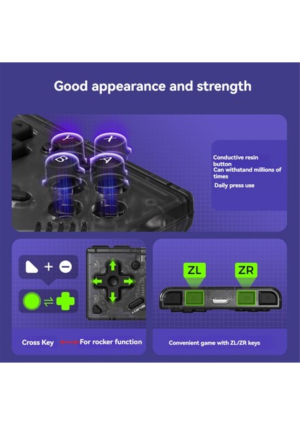 Mini Kontrolör Turbo Fonksiyonu Değiştirilebilir Joystickb (Yurt Dışından)