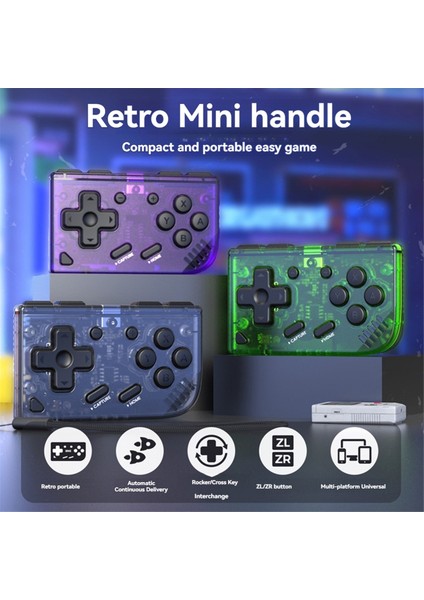 Mini Kontrolör Turbo Fonksiyonu Değiştirilebilir Joystickb (Yurt Dışından)