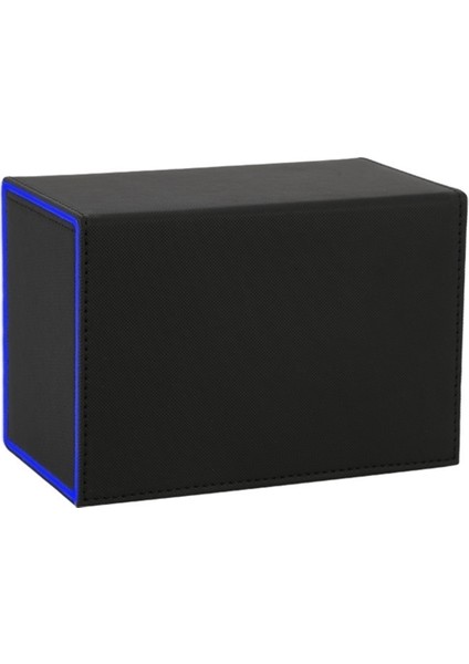 Kart Destesi Kutusu, Flip Zar Tepsili Premium Kart Kutusu, Siyah+Mavi (Yurt Dışından)