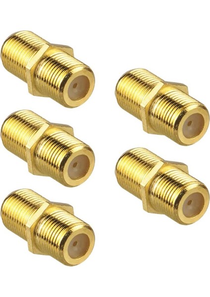 Adet Koaksiyel Kablo Konnektörü Rg6 F Tipi Altın Kaplamalı Adaptör (Yurt Dışından)