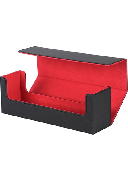 Ticaret Kartları Için Kart Saklama Kutusu, Pu Kart Destesi Kutusu, Siyah+Kırmızı (Yurt Dışından)