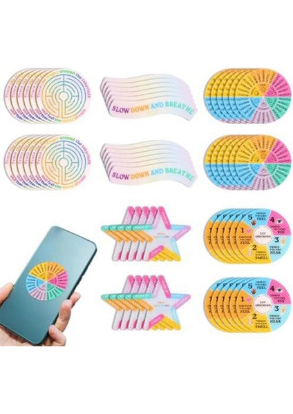 60 Adet Sakinleştirici Şeritler Kaygı Duyusal Etiketler 5 Stil Sakinleştirici Şeritler (Yurt Dışından) fiyatları