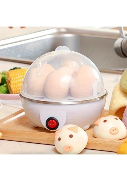 Otomatik Yumurta Pişirici Güç Kapalı Ev 7 Yumurta Çok Fonksiyonlu Buharda Pişmiş Yumurta Muhallebi Haşlanmış Yumurta Makinesi Kahvaltı Eseri (Yurt Dışından)