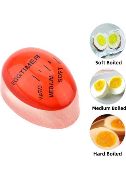 Reçine Haşlanmış Yumurta Zamanlayıcısı Tamamen Pişmiş Yarı Pişmiş Yumurta Pişirici Renk Değişimine Göre Görülebilir Mutfak Zamanlayıcı Aracı (Yurt Dışından) modelleri
