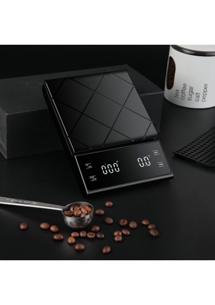 Kahve Terazisi Zamanlayıcı Fonksiyonu Dijital Ekran Maksimum Tartım 3kg Hassasiyet 0.1g Gıda Mutfak Terazisi Gram Ağırlık Küçük Terazi (Yurt Dışından) fiyatları