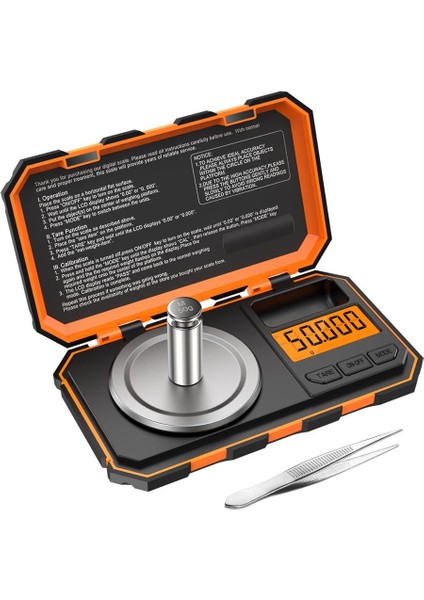 0.001G 50G Mini Dijital Ölçek Mücevher Miligram Ölçekleri Kalibrasyon Ağırlığı ile Taşınabilir Mutfak Pişirme Ölçeği (Yurt Dışından)