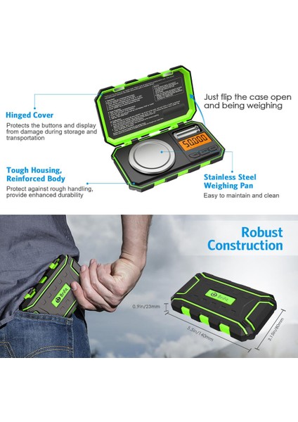 0.001G 50G Mini Dijital Ölçek Mücevher Miligram Ölçekleri Kalibrasyon Ağırlığı ile Taşınabilir Mutfak Pişirme Ölçeği (Yurt Dışından) fırsatları