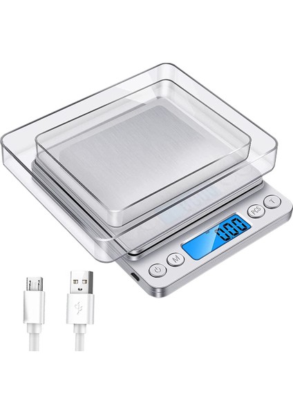 2KG/3KG/500G Küçük Dijital Gıda Ölçeği Hassas Tartım Dijital Mutfak Ölçeği LCD Ekranlı Hassasiyetli Gram Ölçeği Ev Kullanımı Için (Yurt Dışından)