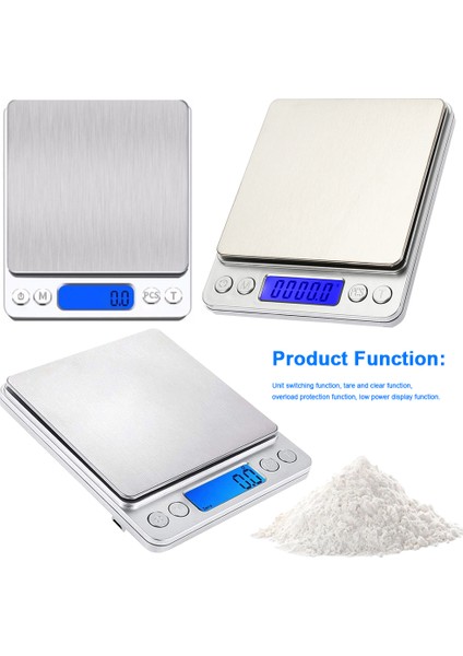 2KG/3KG/500G Küçük Dijital Gıda Ölçeği Hassas Tartım Dijital Mutfak Ölçeği LCD Ekranlı Hassasiyetli Gram Ölçeği Ev Kullanımı Için (Yurt Dışından) fırsatları