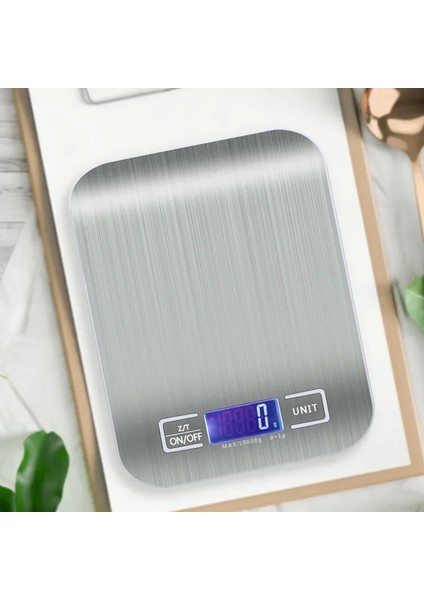 10KGX1G Çok Işlevli Paslanmaz Çelik Mutfak Terazisi LCD Ekranlı Evde Pişirme ve Yemek Pişirme Gıda Terazisi Dijital Gıda Terazisi (Yurt Dışından)
