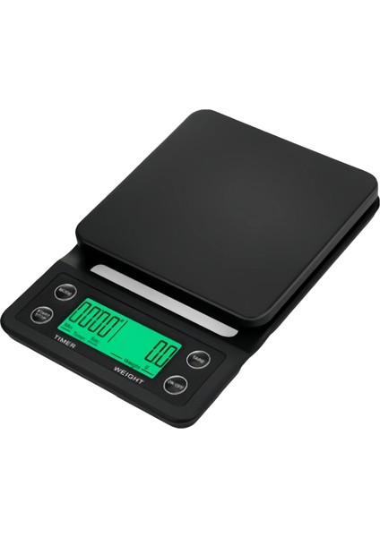 Home Timer Kahve Ölçeği Mutfak Ölçeği 3kg Hassasiyet 0.1g Çözünürlüklü Arka Aydınlatmalı Ekran Birimi:g/ml/oz/lb Balanza Dijital Cocina (Yurt Dışından)