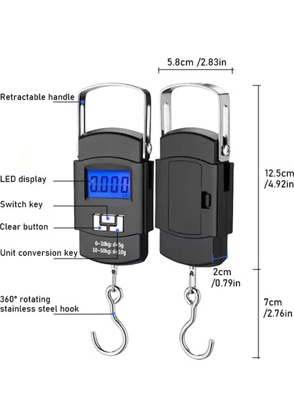 Siyah 50KG Taşınabilir Mutfak Ölçüm Terazisi LCD Dijital Tartı Ölçeği Ev Ölçüm Aletleri ve Terazileri Mutfak Aksesuarları (Yurt Dışından) fırsatları