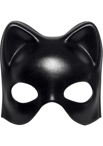 Siyah Deri Görünümlü Kedi Maskesi – Cosplay Maskeli Balo modelleri