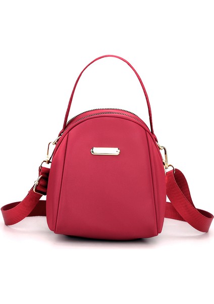 Yeaın Çapraz Askılı Çanta Taşınabilir Oxford Kumaş Malzemesi Basit ve Şik Bir Tarz , Kırmızı (Yurt Dışından)