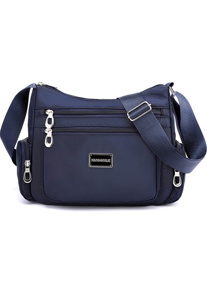 Çapraz Askılı Çanta Taşınabilir AşıNmaya Ve Çizilmeye Karşı DayanıKlı Naylon Malzeme Kentsel Sade Stil, Mavi (Yurt Dışından)