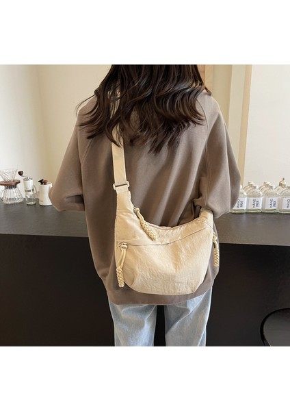 Yeaın Çapraz Askılı Çanta Taşınabilir Sağlıklı Kanvas Kumaş Kaliteli Işçılik Şehirli Sade Tarz, Siyah (Yurt Dışından) modelleri