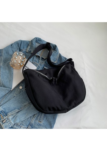 Yeaın Çapraz Askılı Çanta Taşınabilir Sağlıklı Kanvas Kumaş Kaliteli Işçılik Rahat Tarz Geniş Kapasite, Siyah (Yurt Dışından)