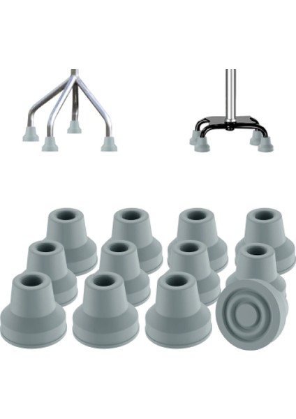 Tripod Lastiği Üç Ayaklı Baston Lastiği *Toplam 3 Adet